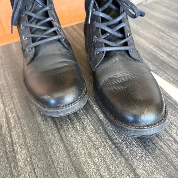 The Rail Black Leather Men's Boots size EU 41 or US 9 - Picture 5 of 8